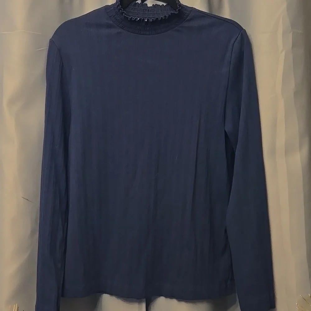 Pair of LOFT Ruffled High Neck Tops Sz XXL - Picture 4 of 6